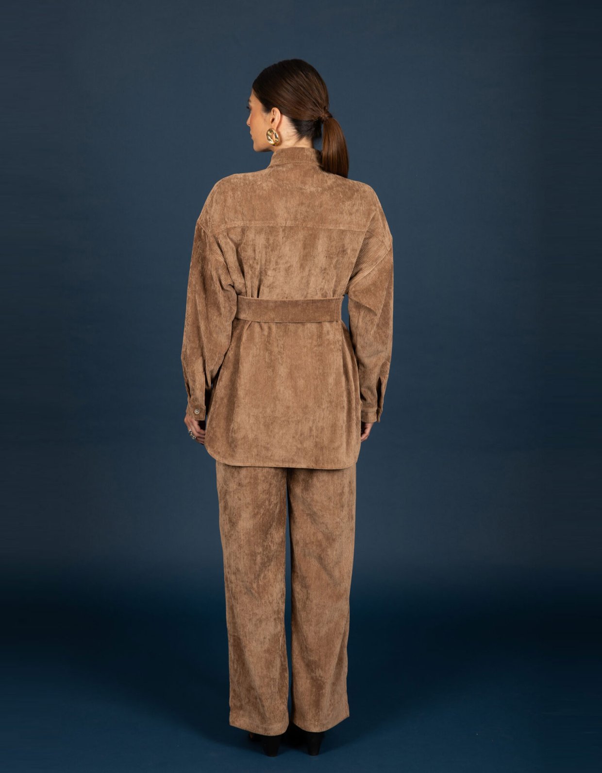 Chaton Gwen oversize shirt tabac