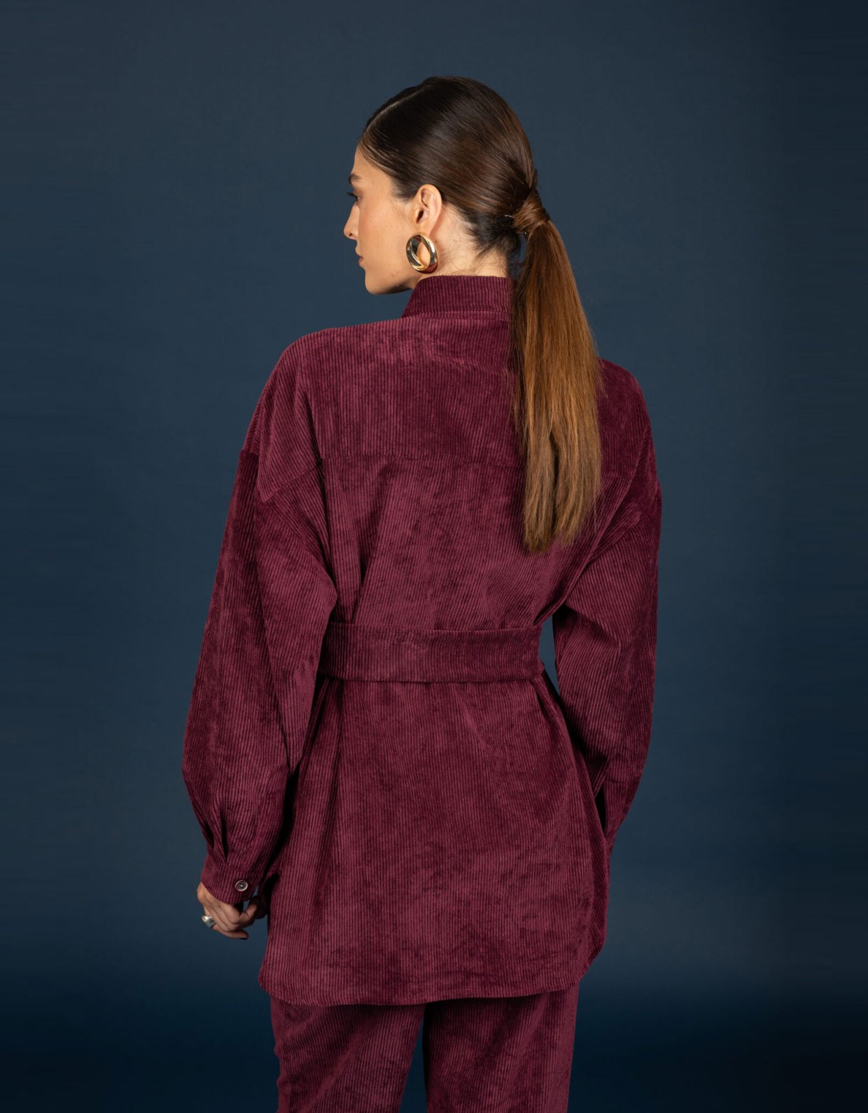 Chaton Gwen oversize shirt aubergine