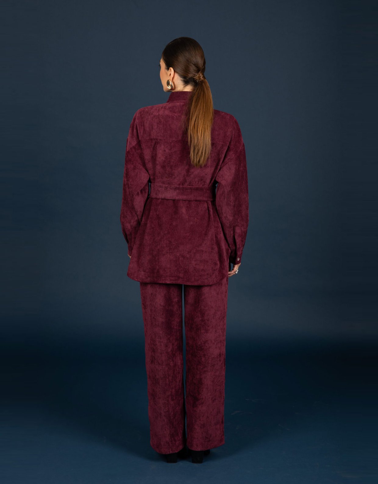 Chaton Gwen oversize shirt aubergine