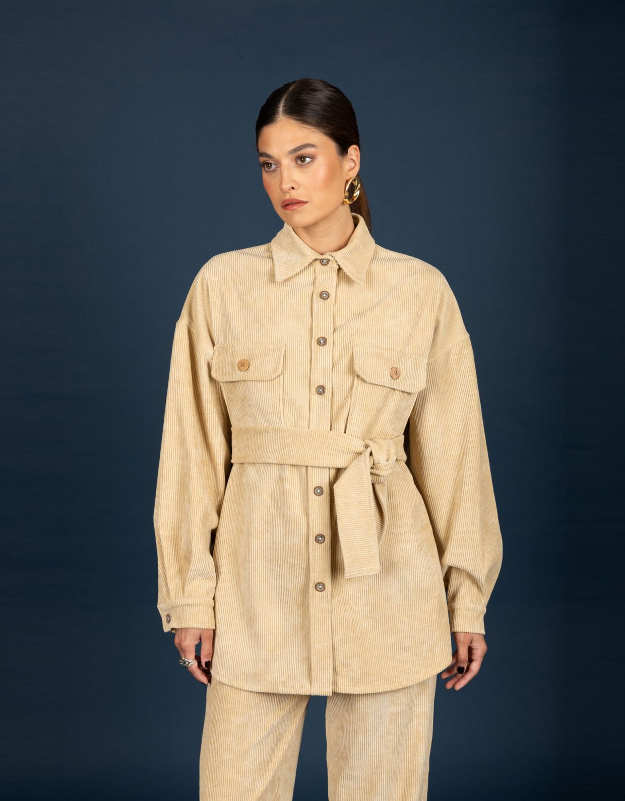 Chaton Gwen oversize shirt butter
