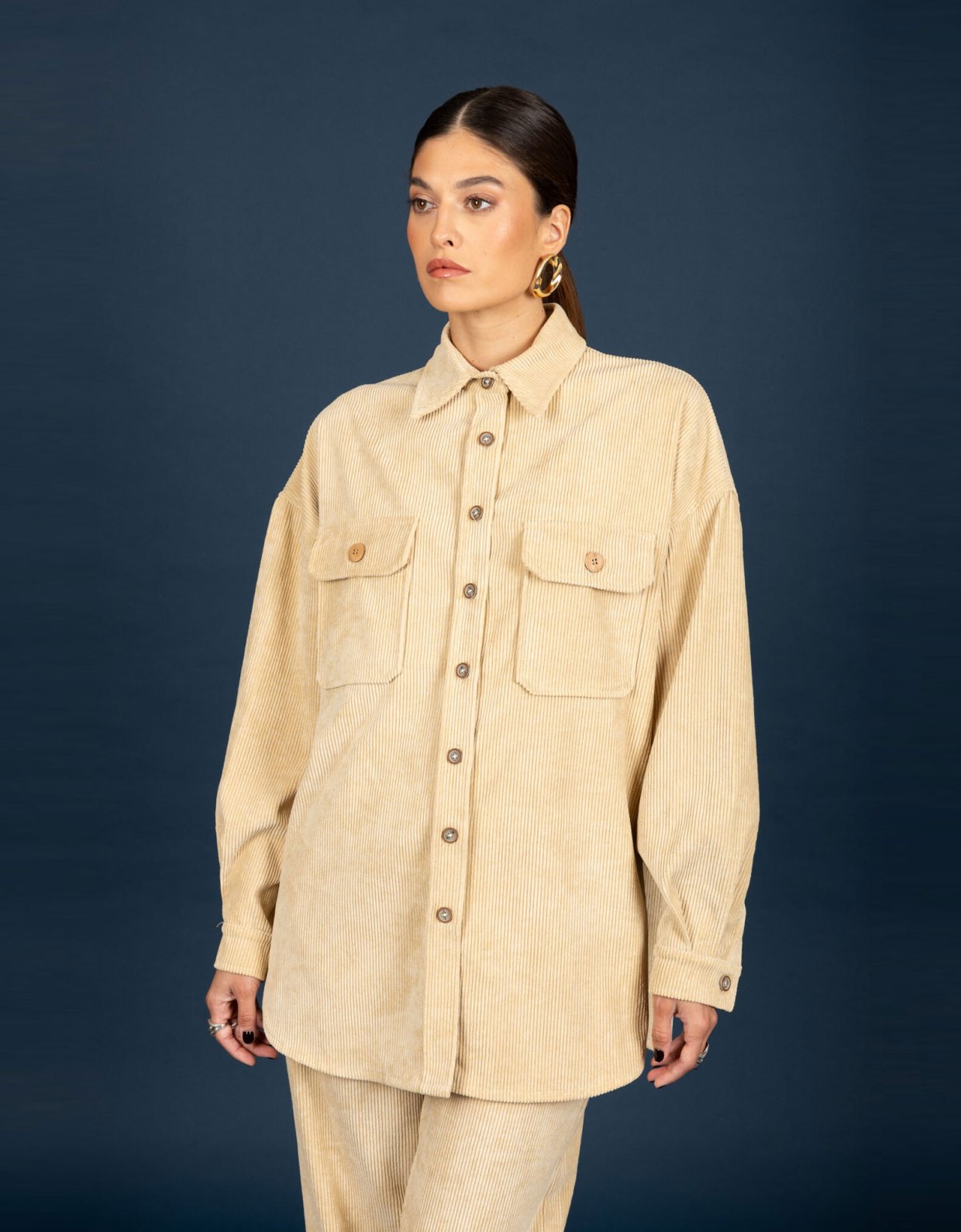 Chaton Gwen oversize shirt butter