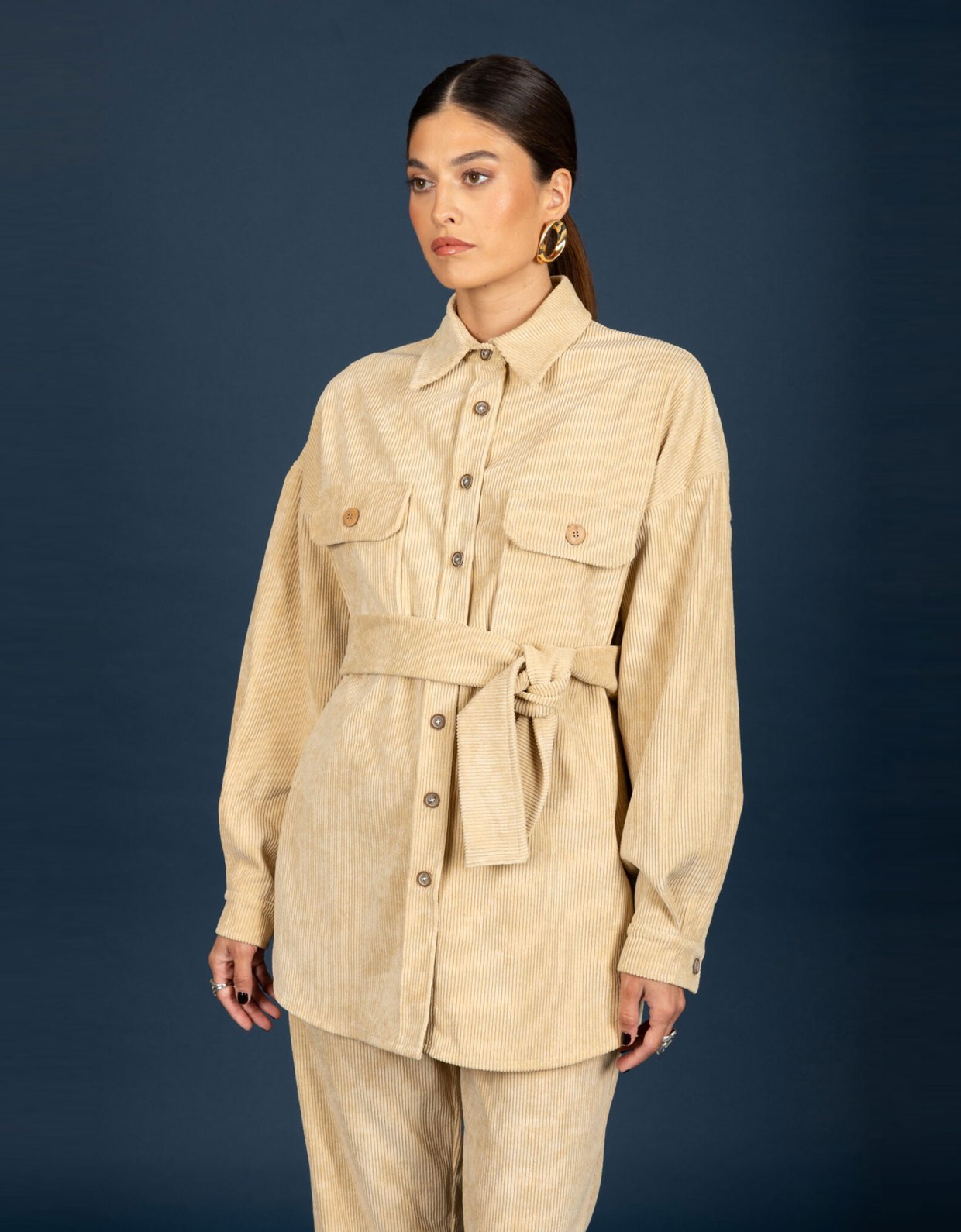 Chaton Gwen oversize shirt butter