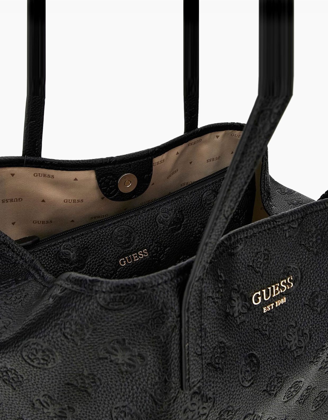 Guess Vikky II large 2 in1 shopper bag black logo