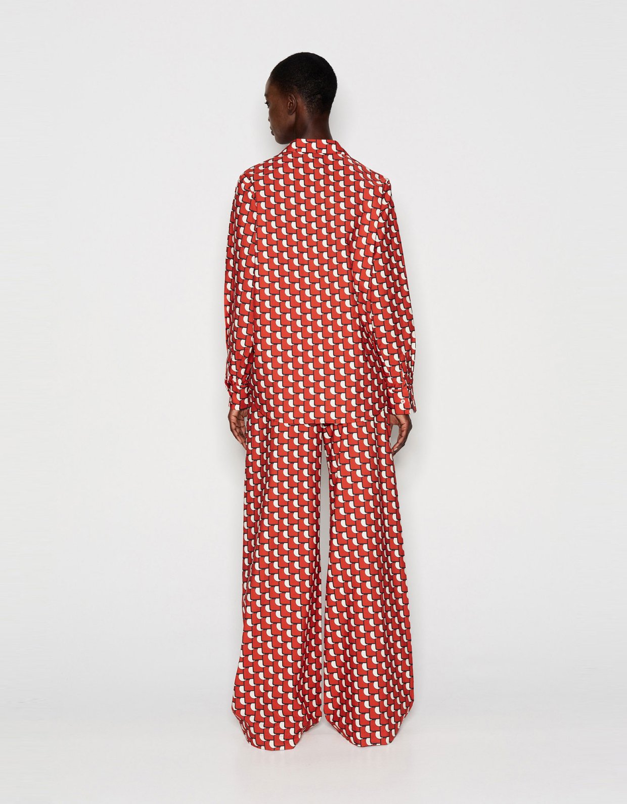 Nadia Rapti Visual effect trousers red