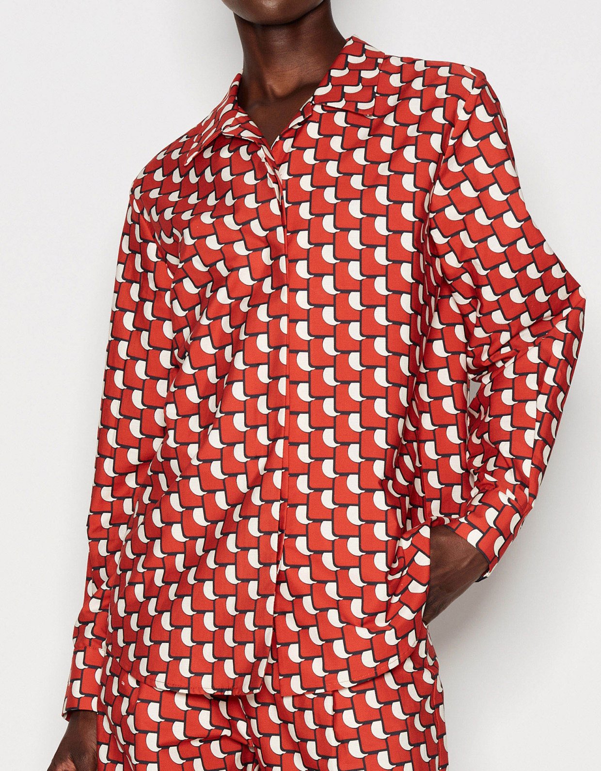 Nadia Rapti Visual effect shirt red