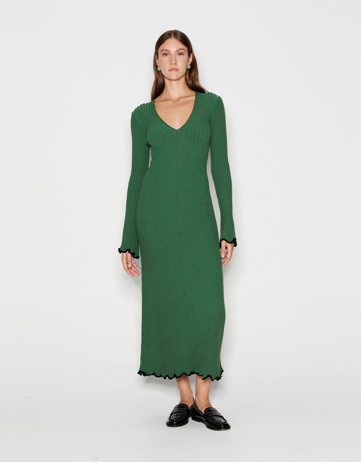 Nadia Rapti Fall of fame dress green