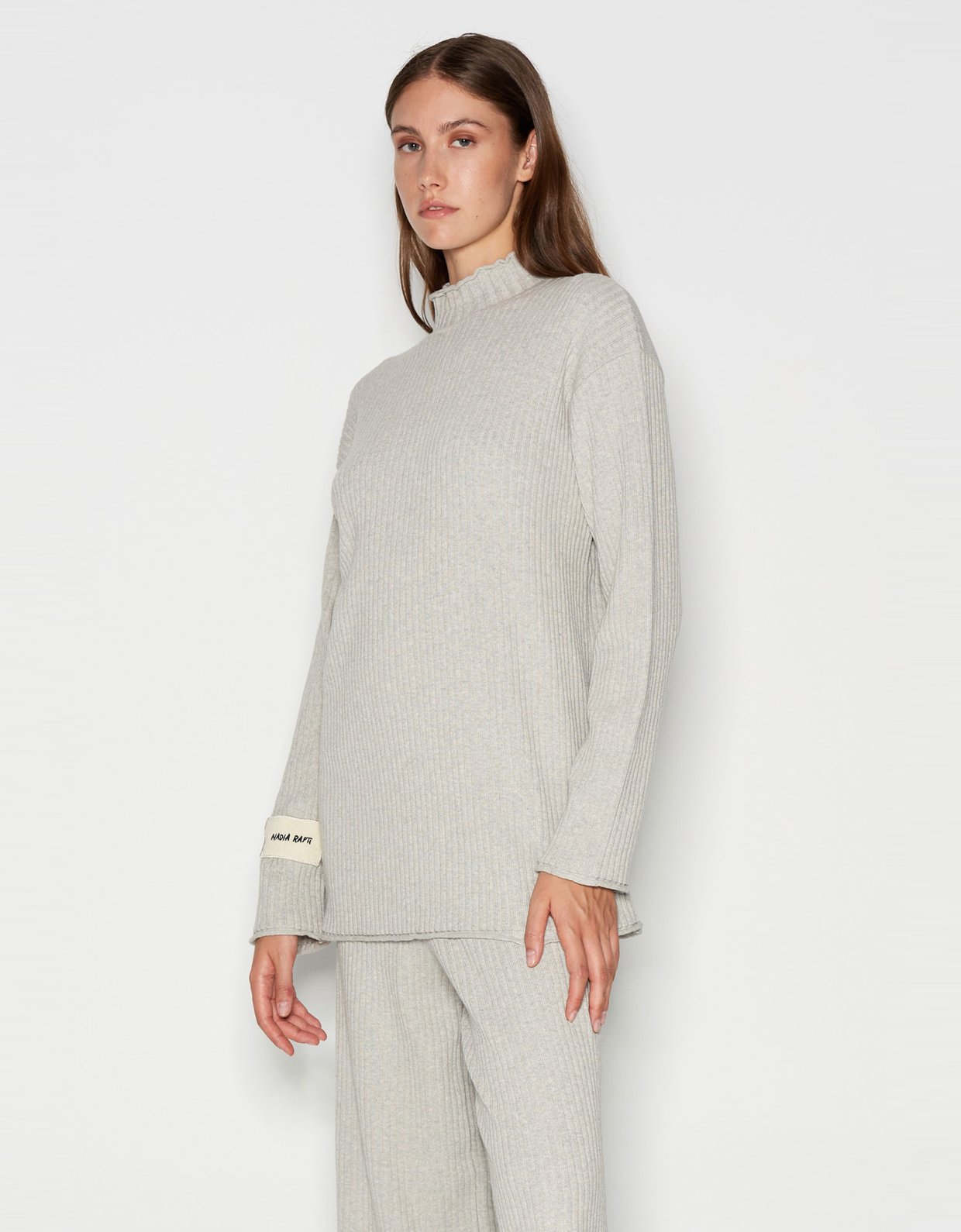 Nadia Rapti Taglines knitted blouse M/W grey