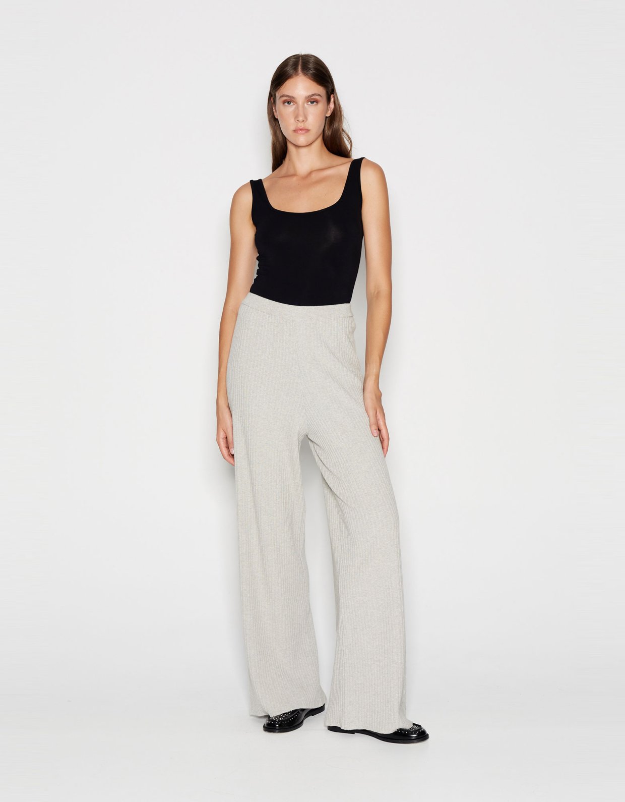 Nadia Rapti Taglines knitted trousers grey