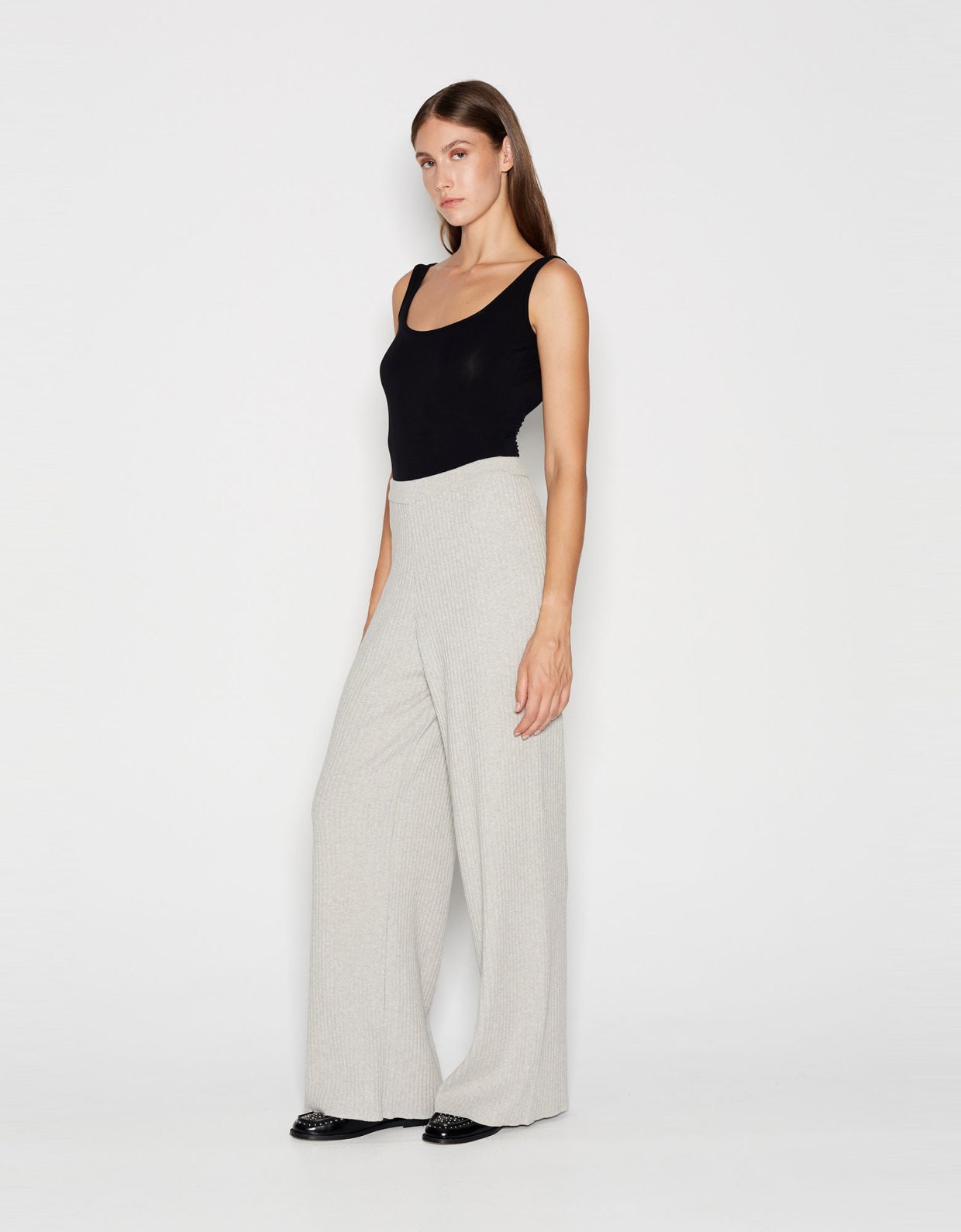 Nadia Rapti Taglines knitted trousers grey