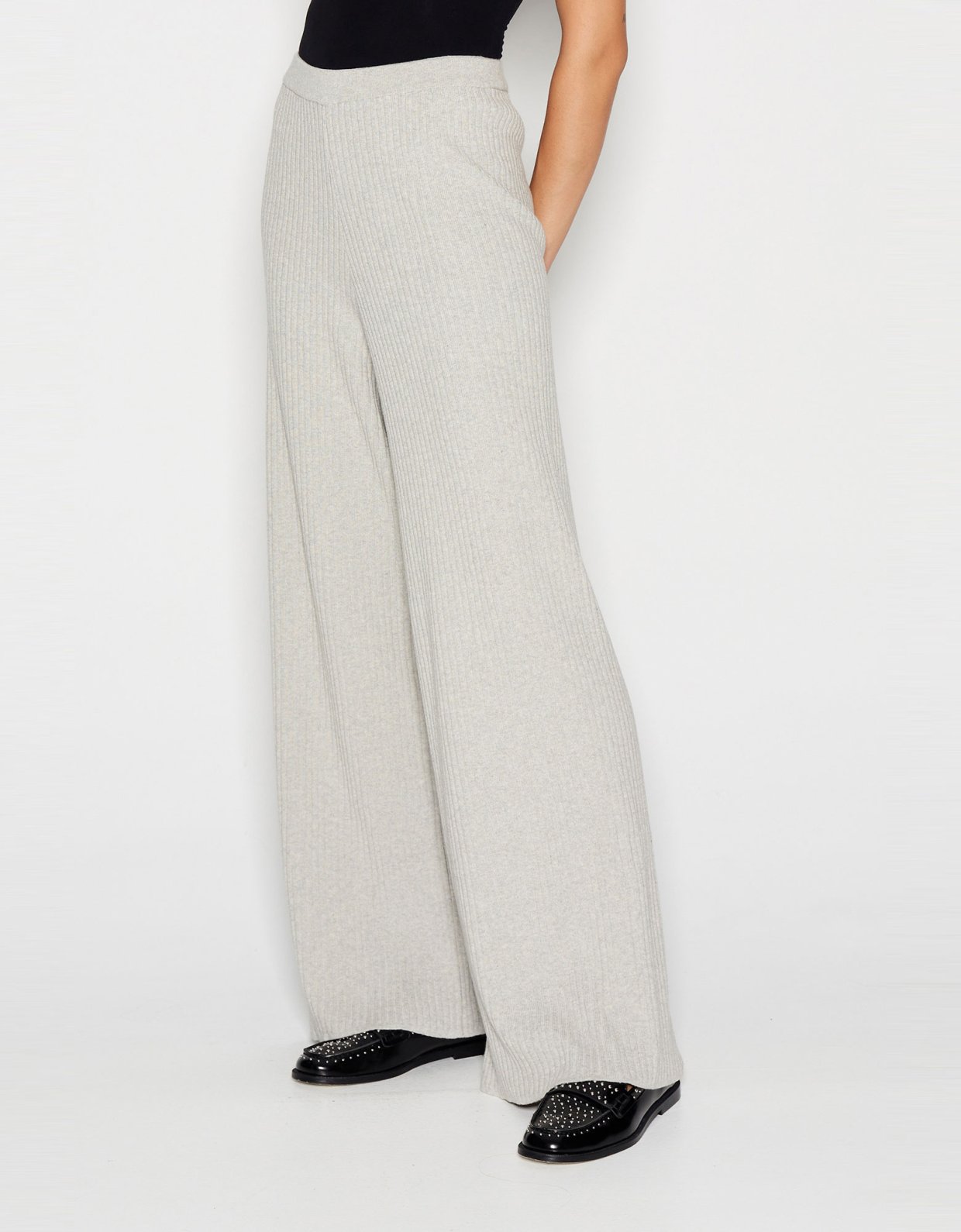 Nadia Rapti Taglines knitted trousers grey