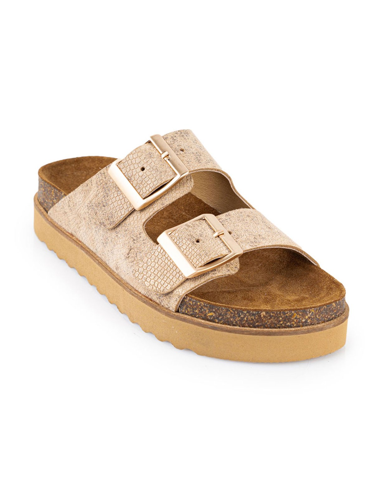 Ateneo Nude snake sandals 6203