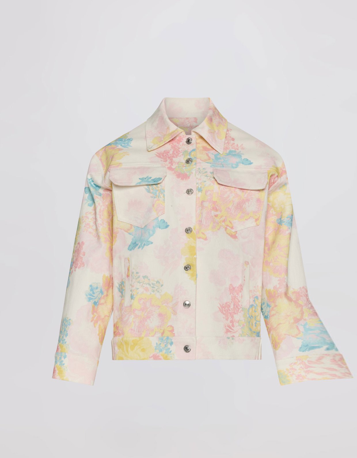 Ciel Concept Floral mist denim jacket