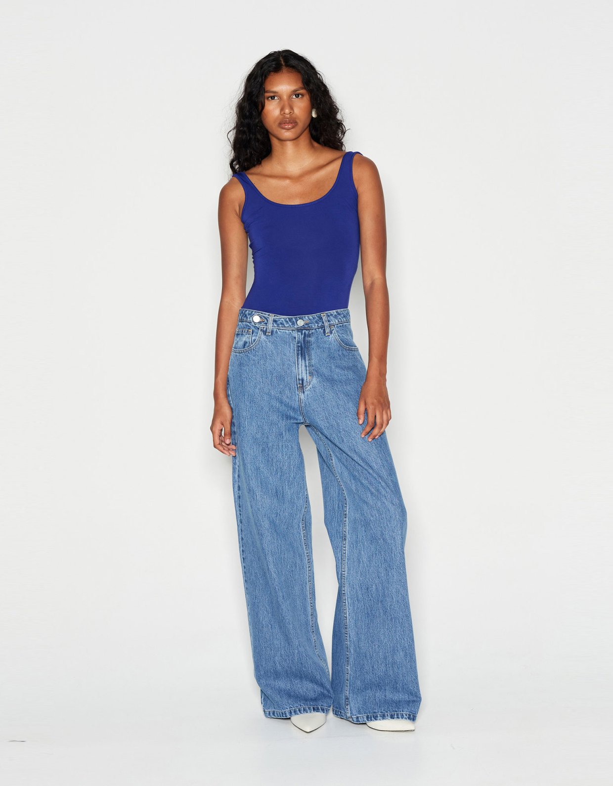 Nadia Rapti Denim crew trousers blue