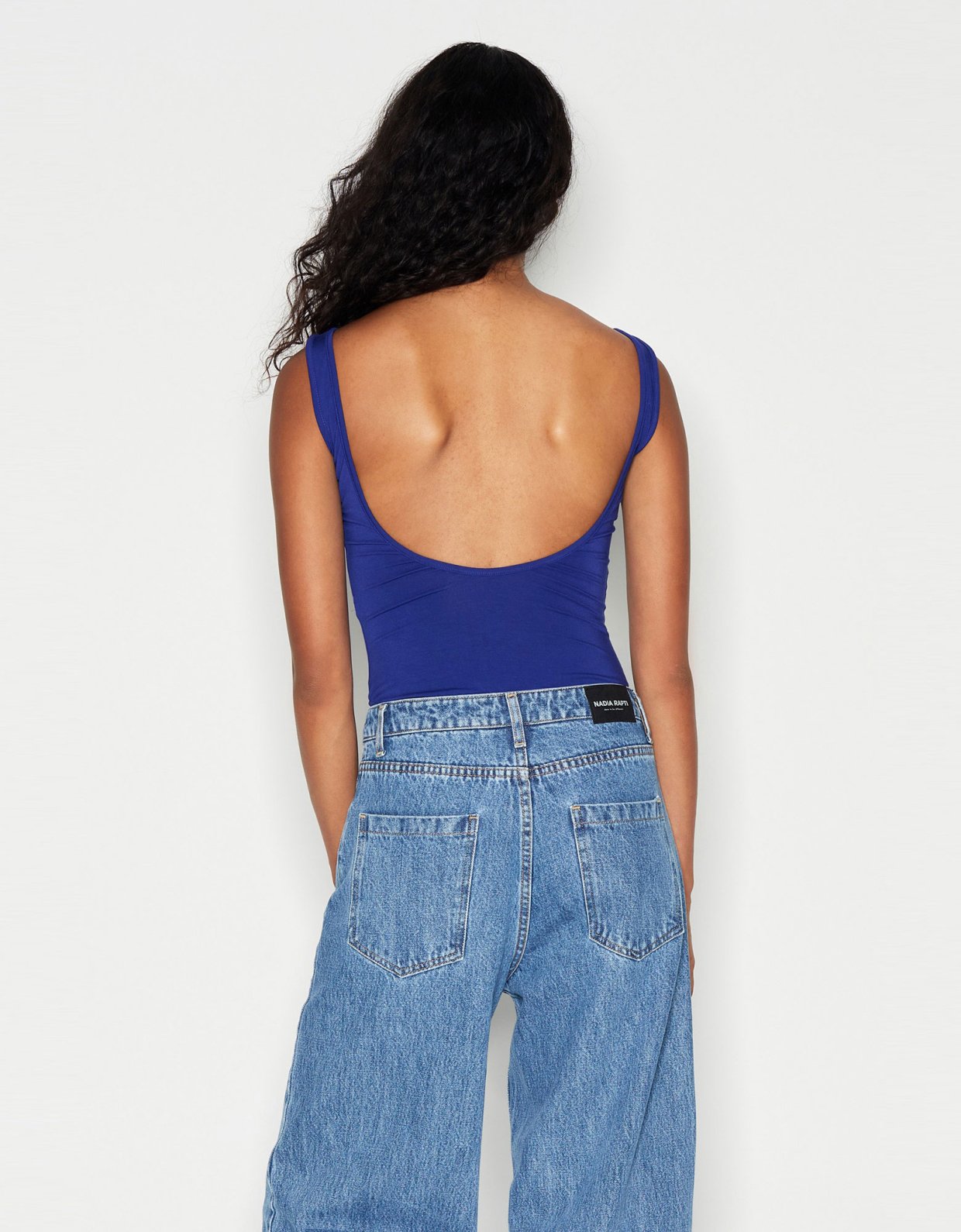 Nadia Rapti Denim crew trousers blue