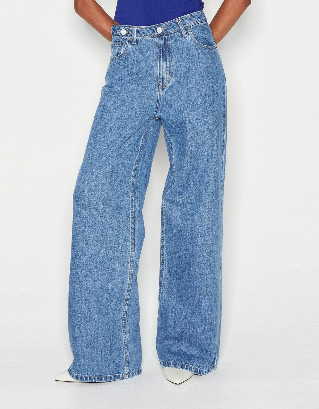 Nadia Rapti Denim crew trousers blue