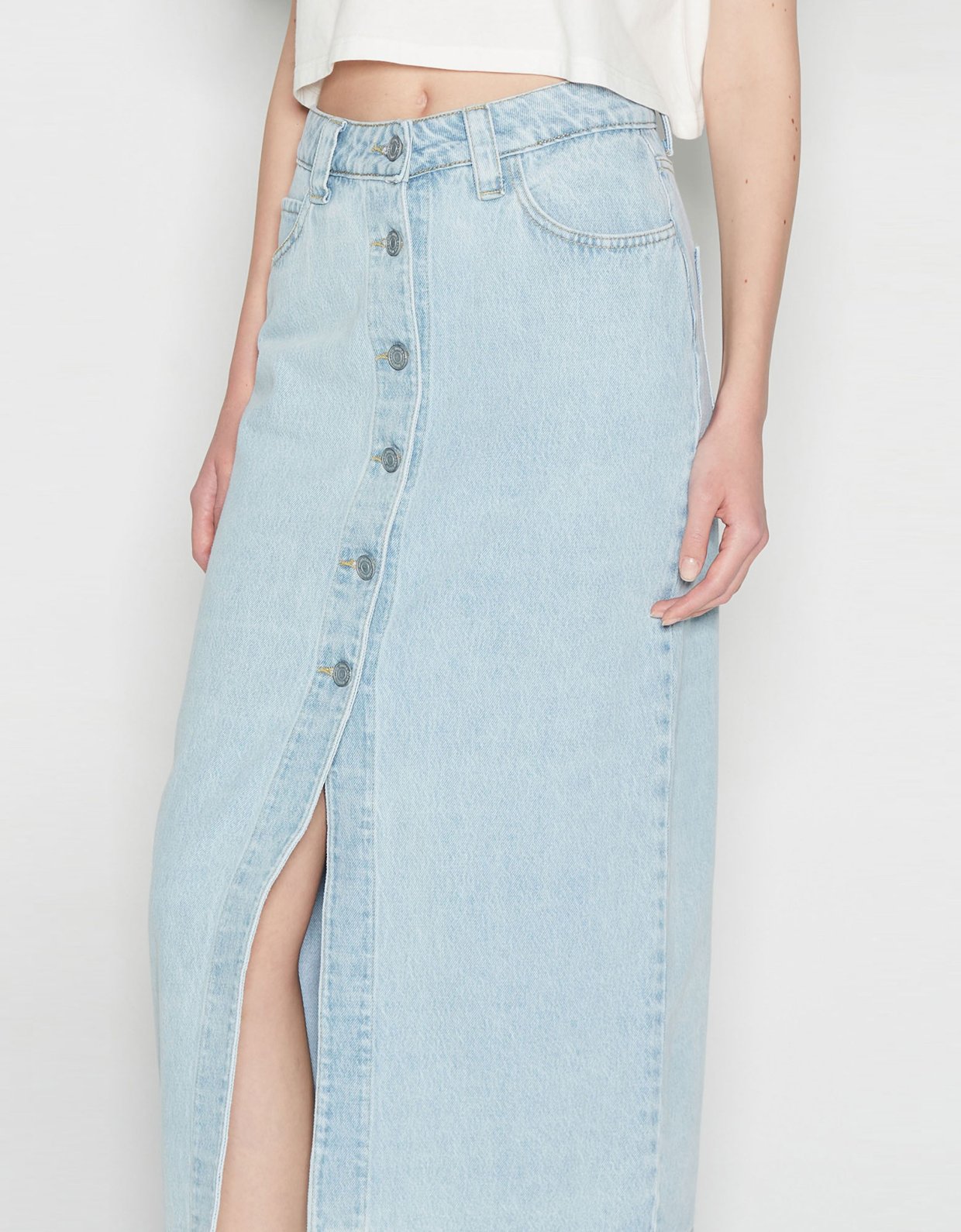 Nadia Rapti Aquamarine denim skirt light blue