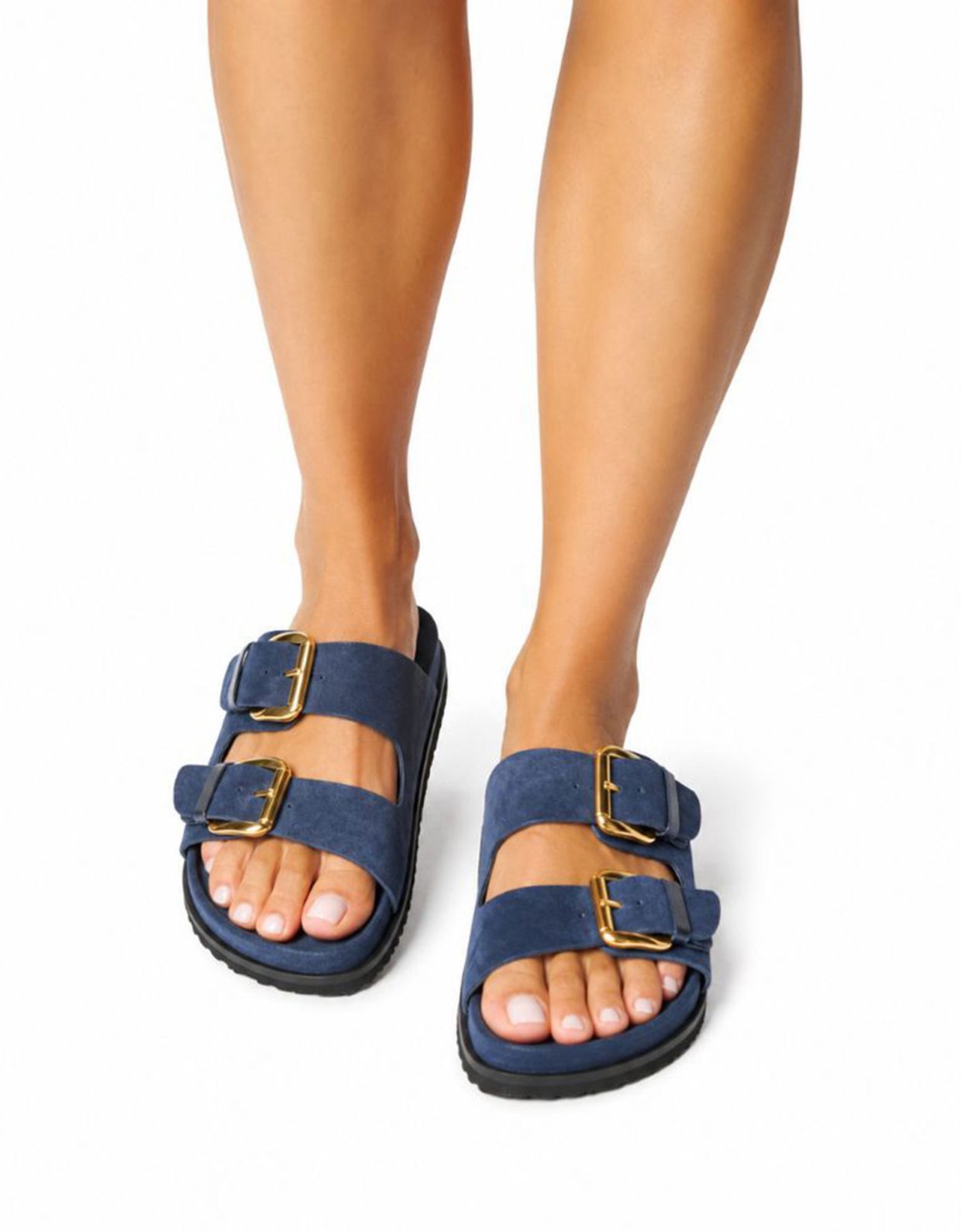 Ateneo Blue suede sandals 61308