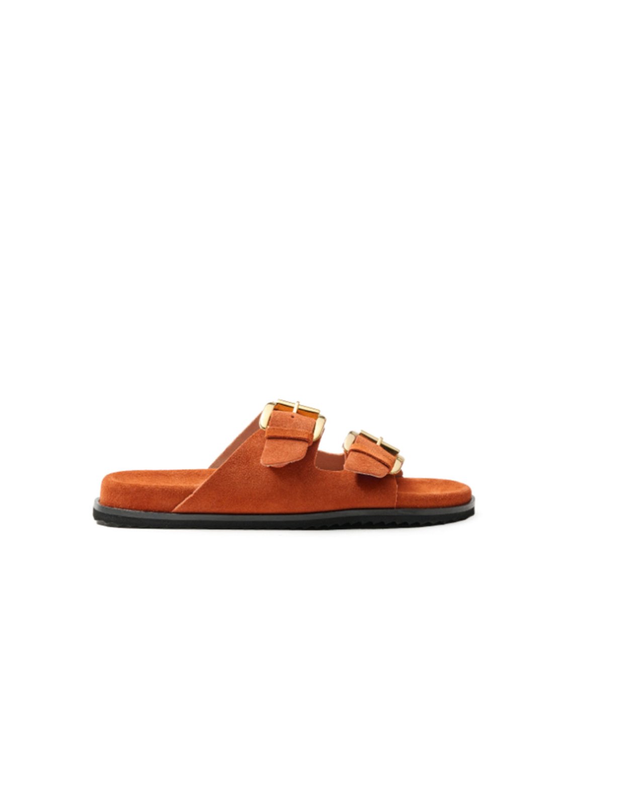 Ateneo Orange suede sandals 61308