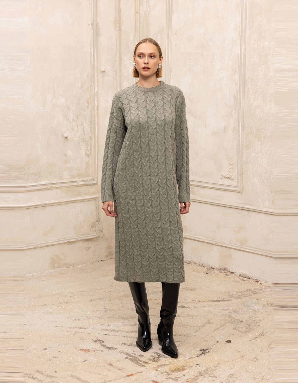 Ciel Concept Hygge midi dress light khaki