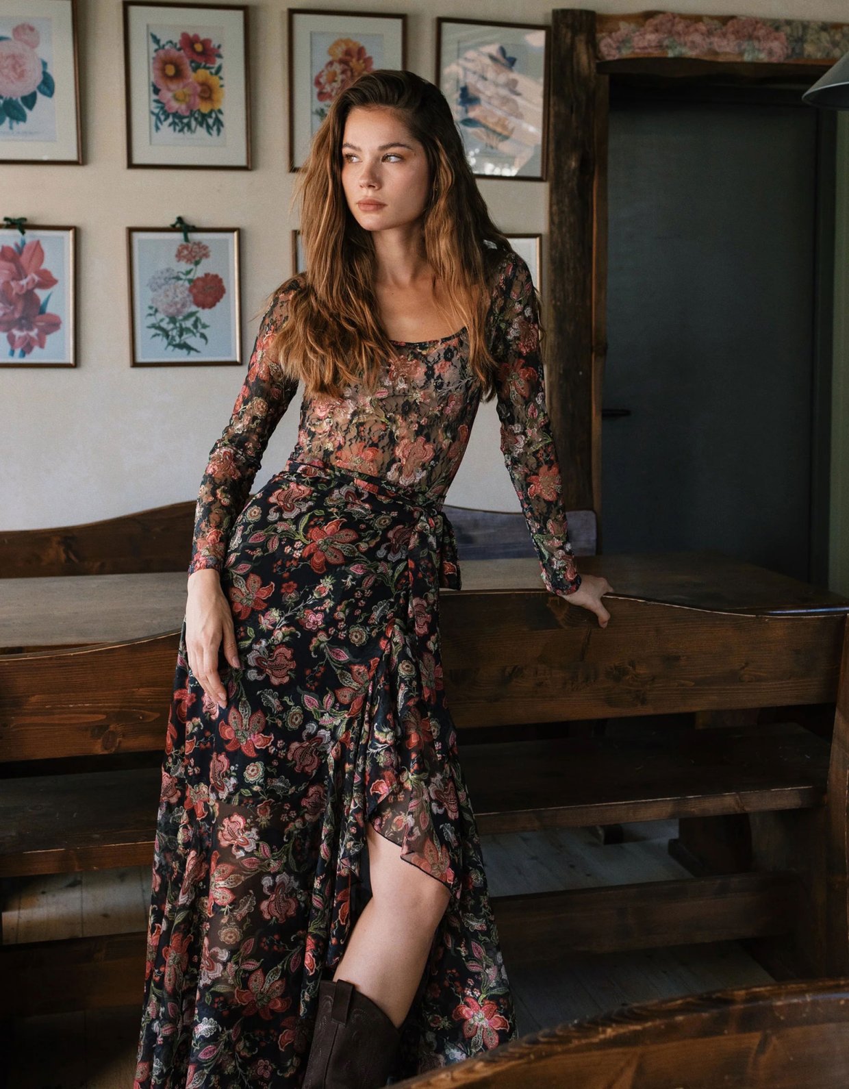 Abstracto Myra wrap skirt