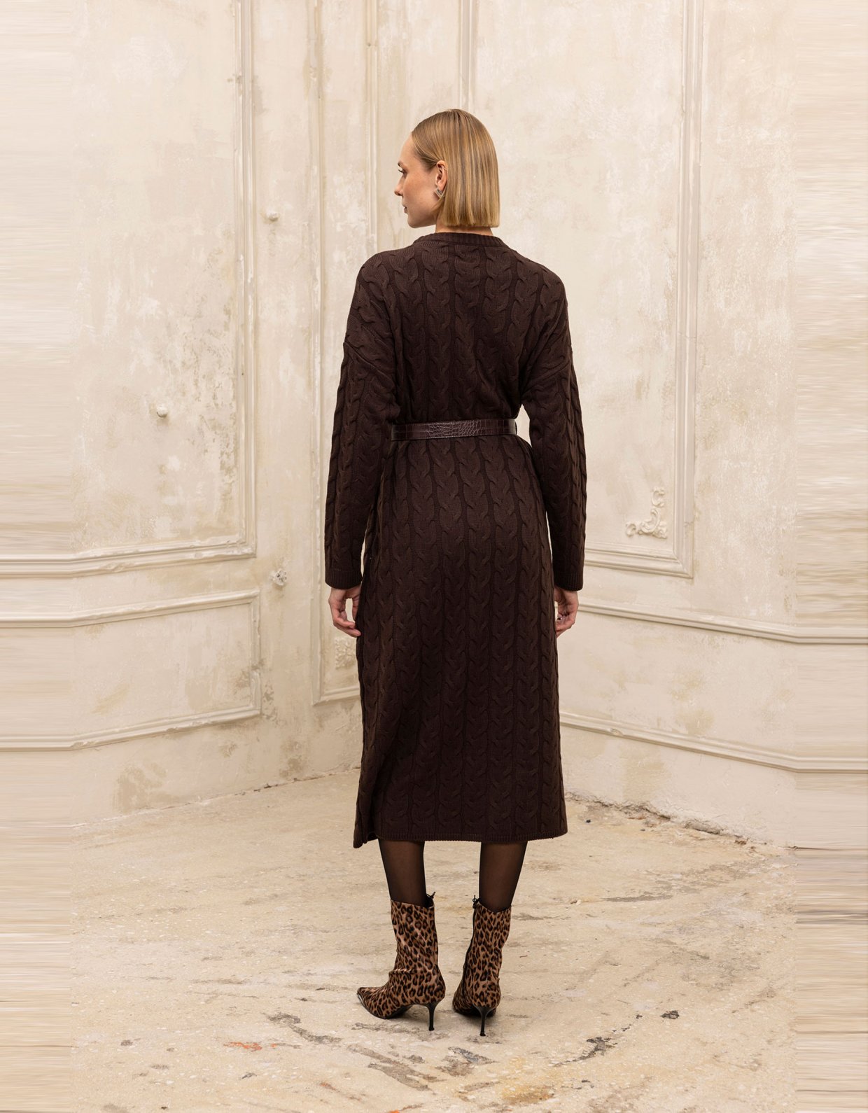 Ciel Concept Hygge midi dress brown