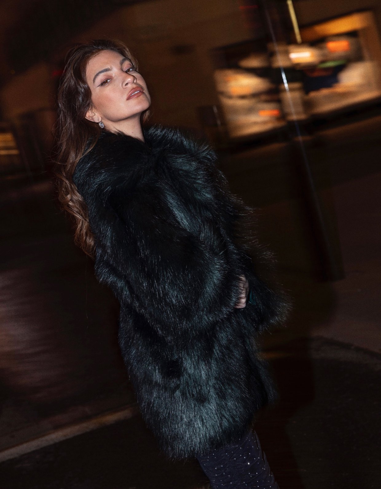 Ciel Concept Faux fur dark green