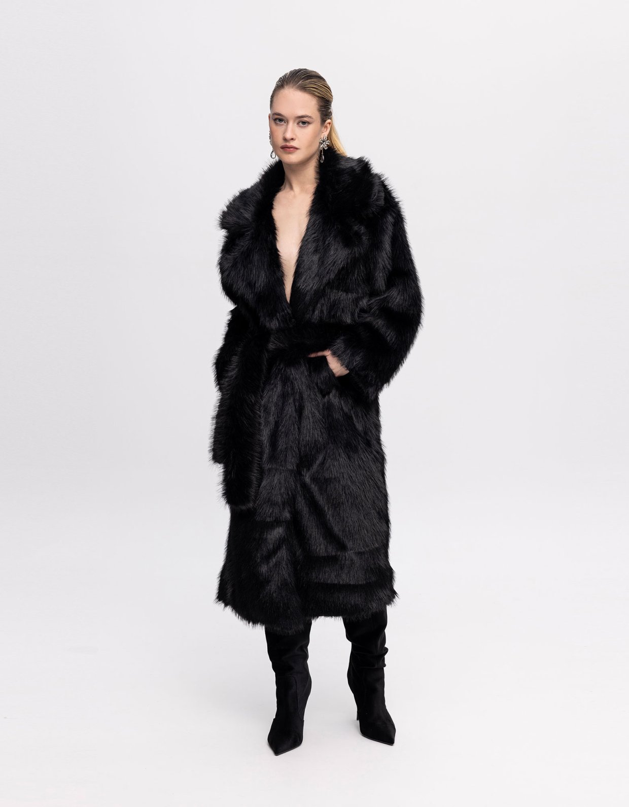 Ciel Concept Black faux fur coat