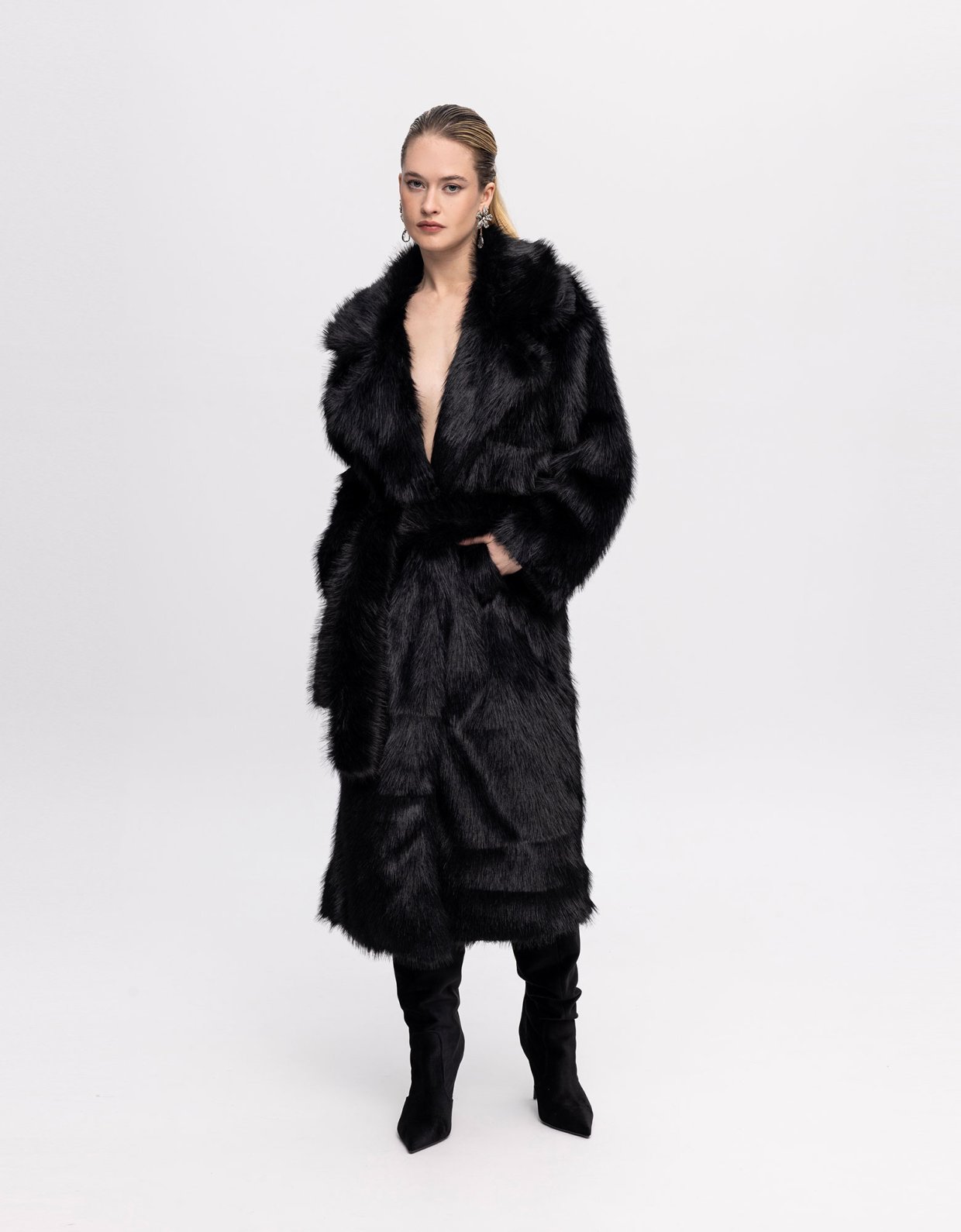 Ciel Concept Black faux fur coat