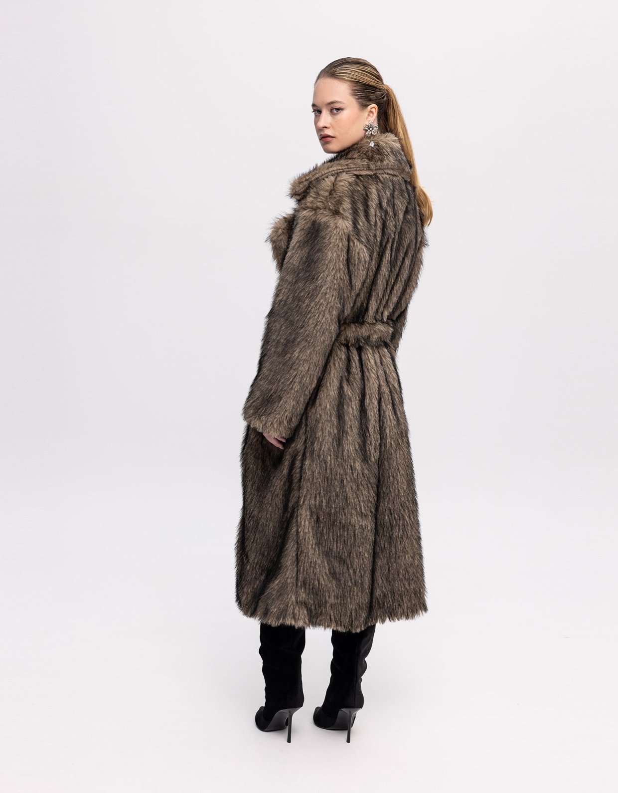 Ciel Concept Brown faux fur coat