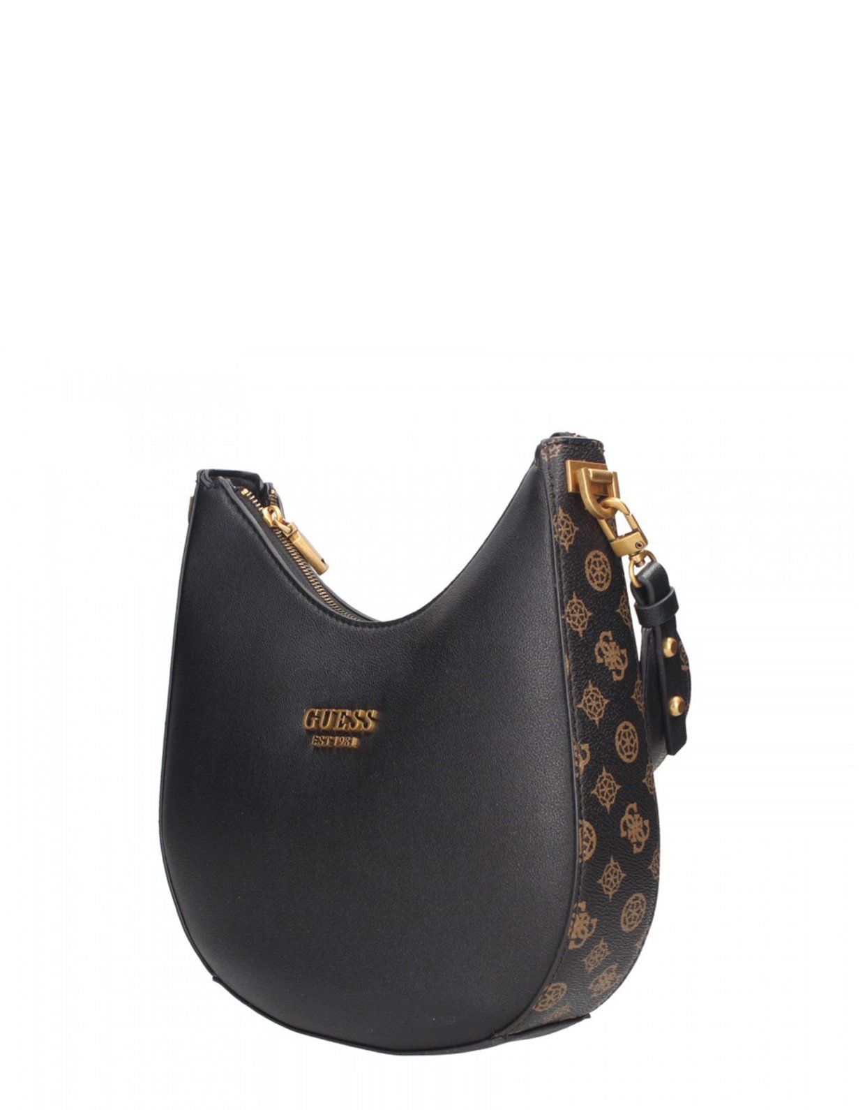 Guess Fynna hobo bag black/mocha logo
