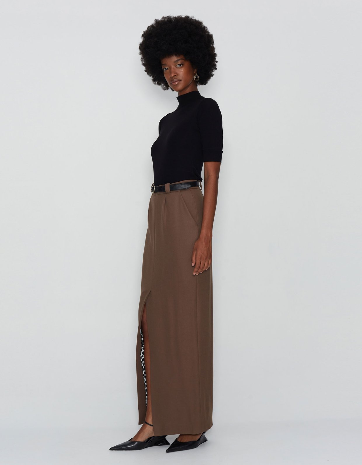 Nadia Rapti Terra poem skirt brown