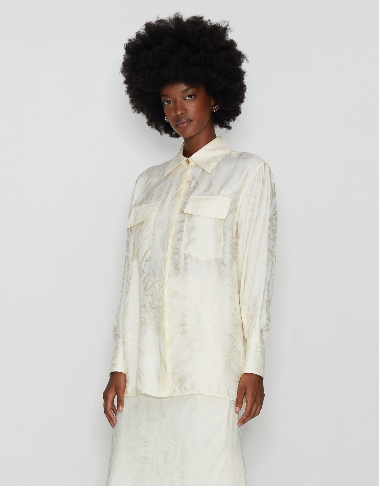 Nadia Rapti Lotus shirt off white