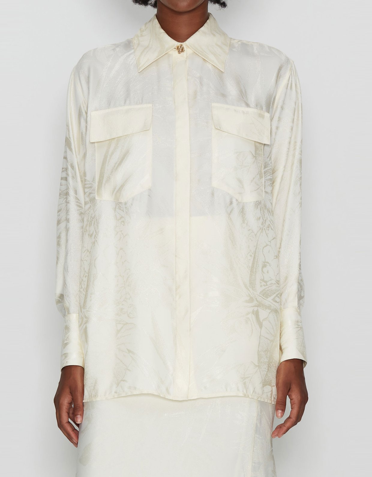 Nadia Rapti Lotus shirt off white