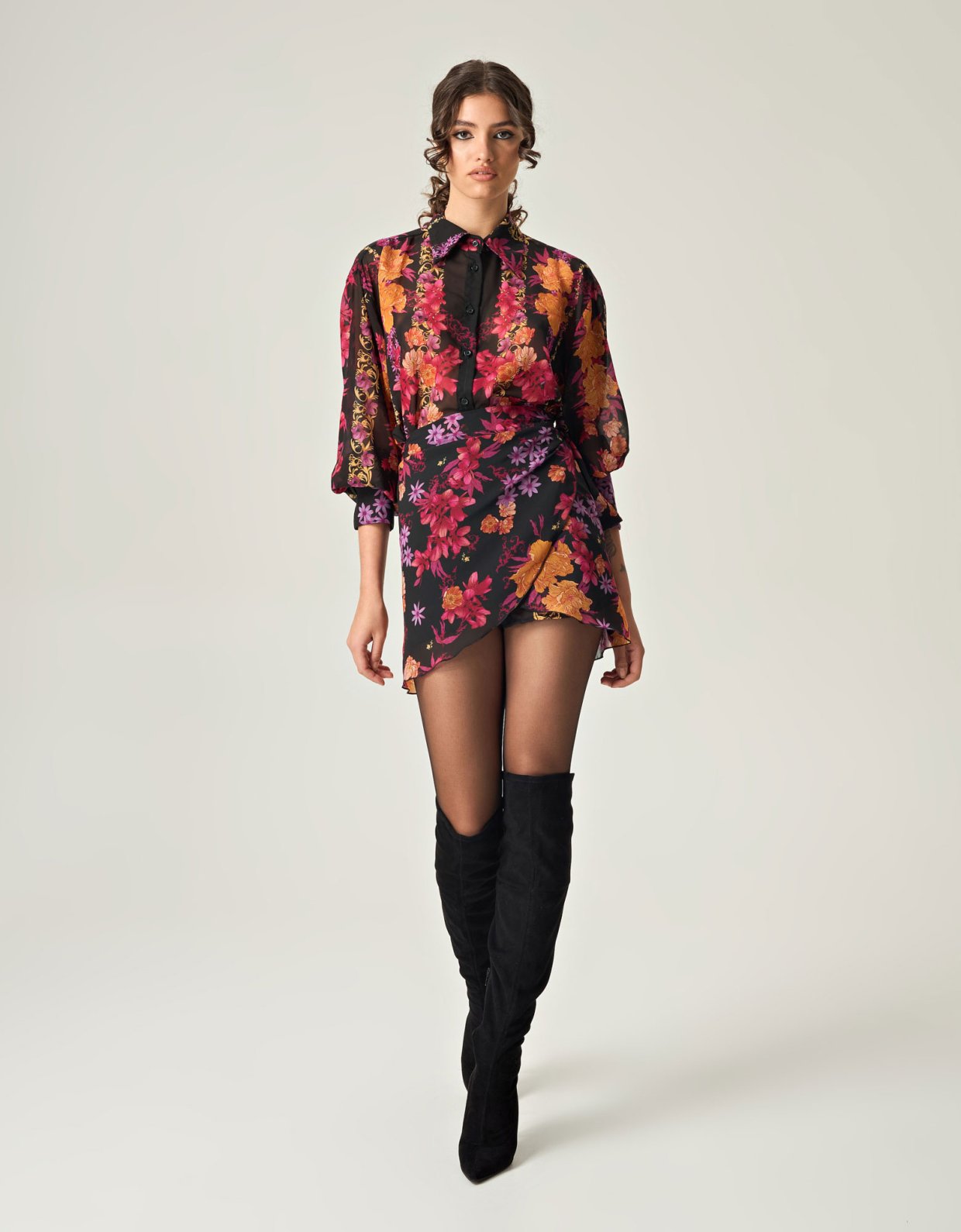 Eveleya Harvest bloom oversized shirt