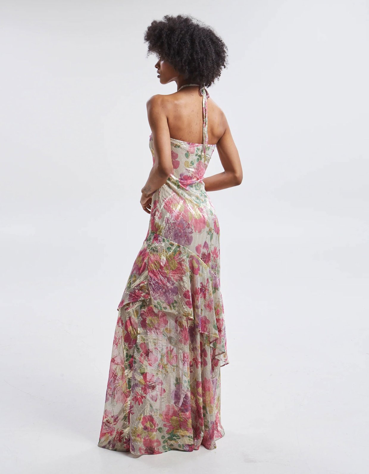 Ananke Clothing Amaris pleated floral maxi dress