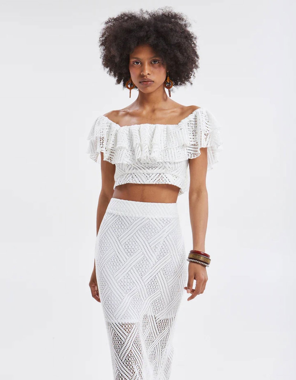 Ananke Clothing Nora knitted skirt white