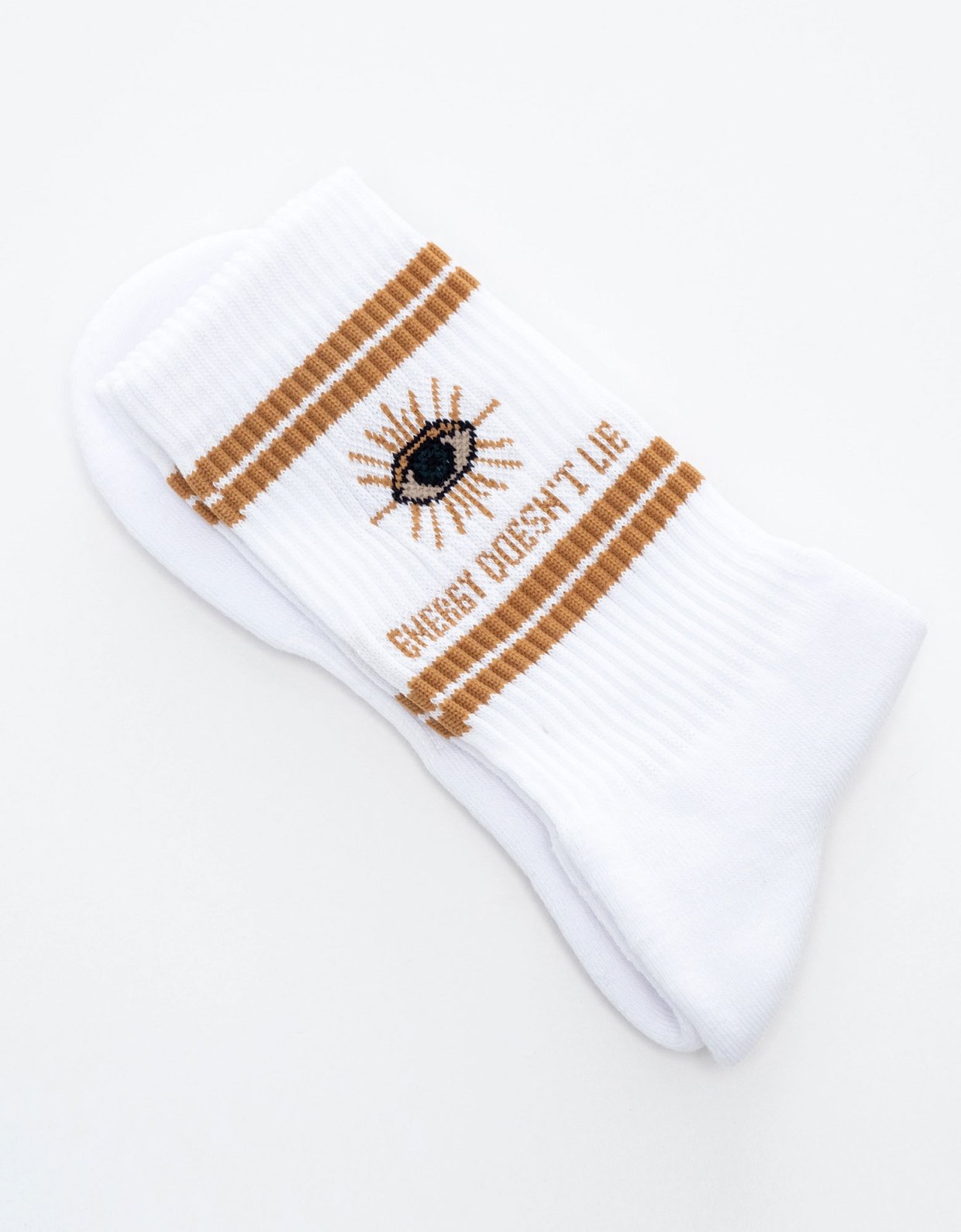 Peace and Chaos 3rd eye white socks