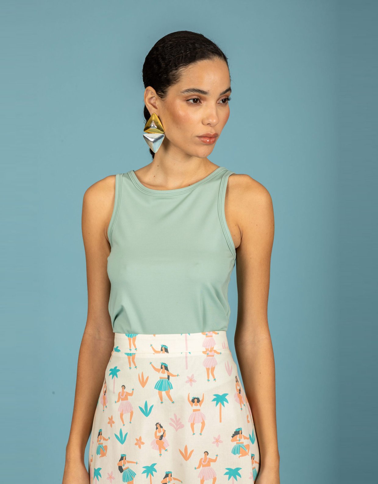 Chaton Yolanda top eucaliptus