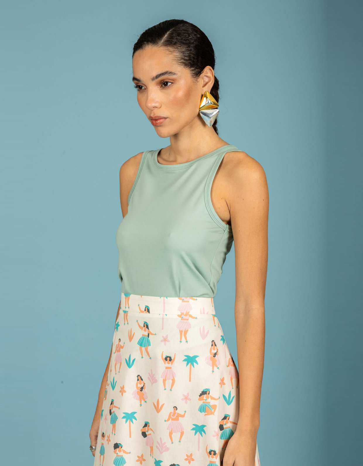 Chaton Yolanda top eucaliptus