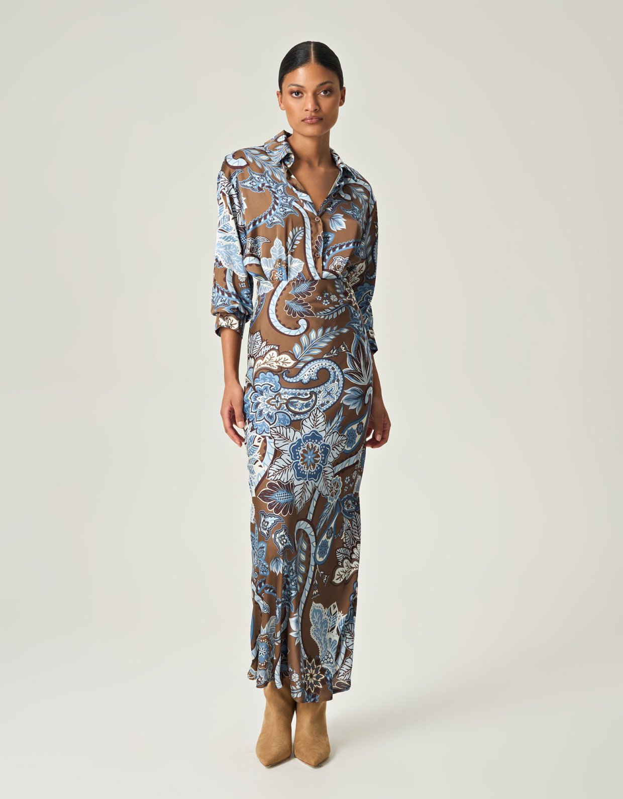 Eveleya Desert oasis satin shirt