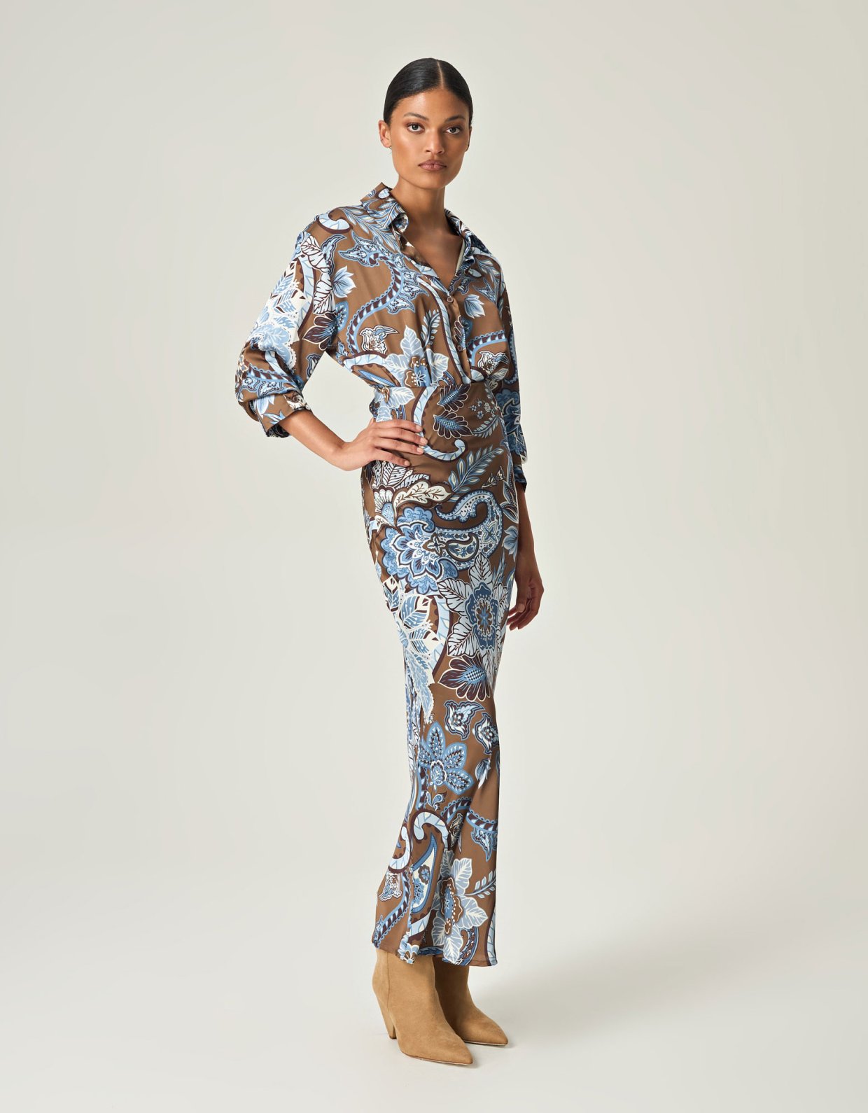 Eveleya Desert oasis satin shirt