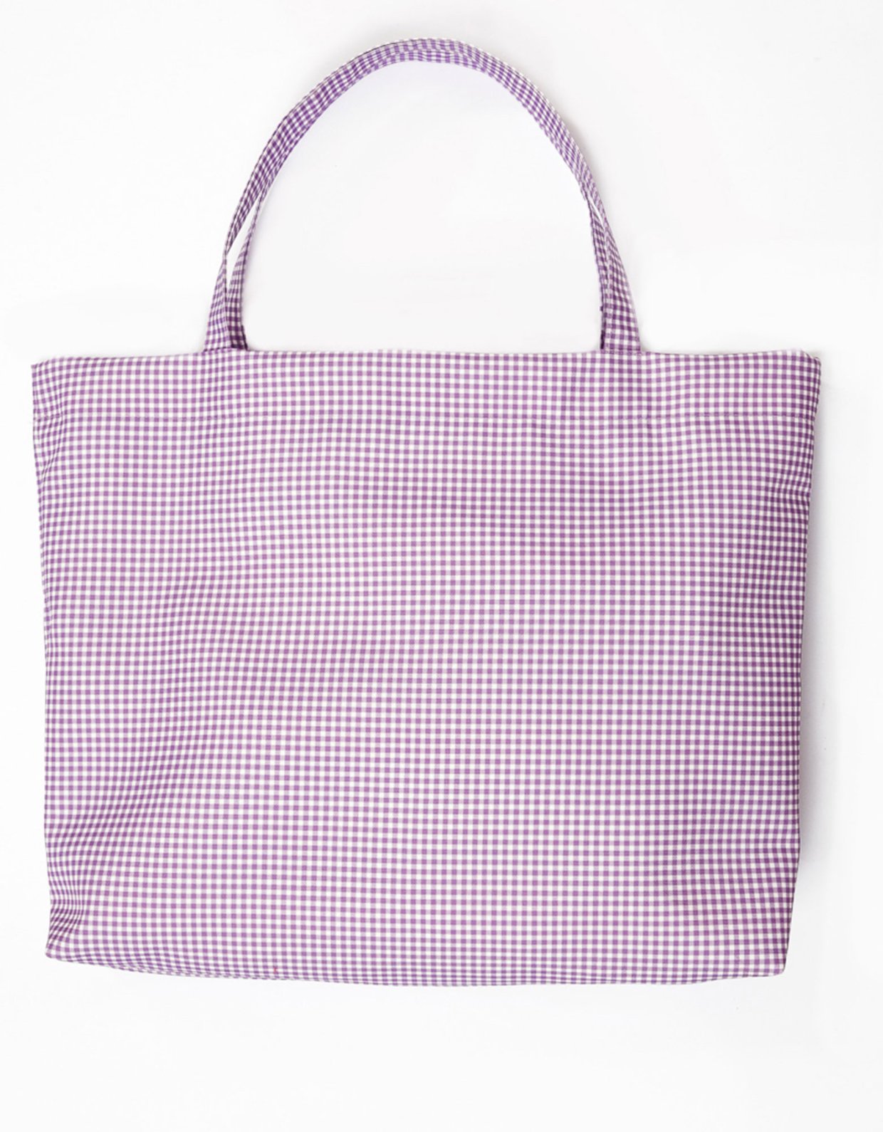 Sunset go Every day tote bag lilac checked
