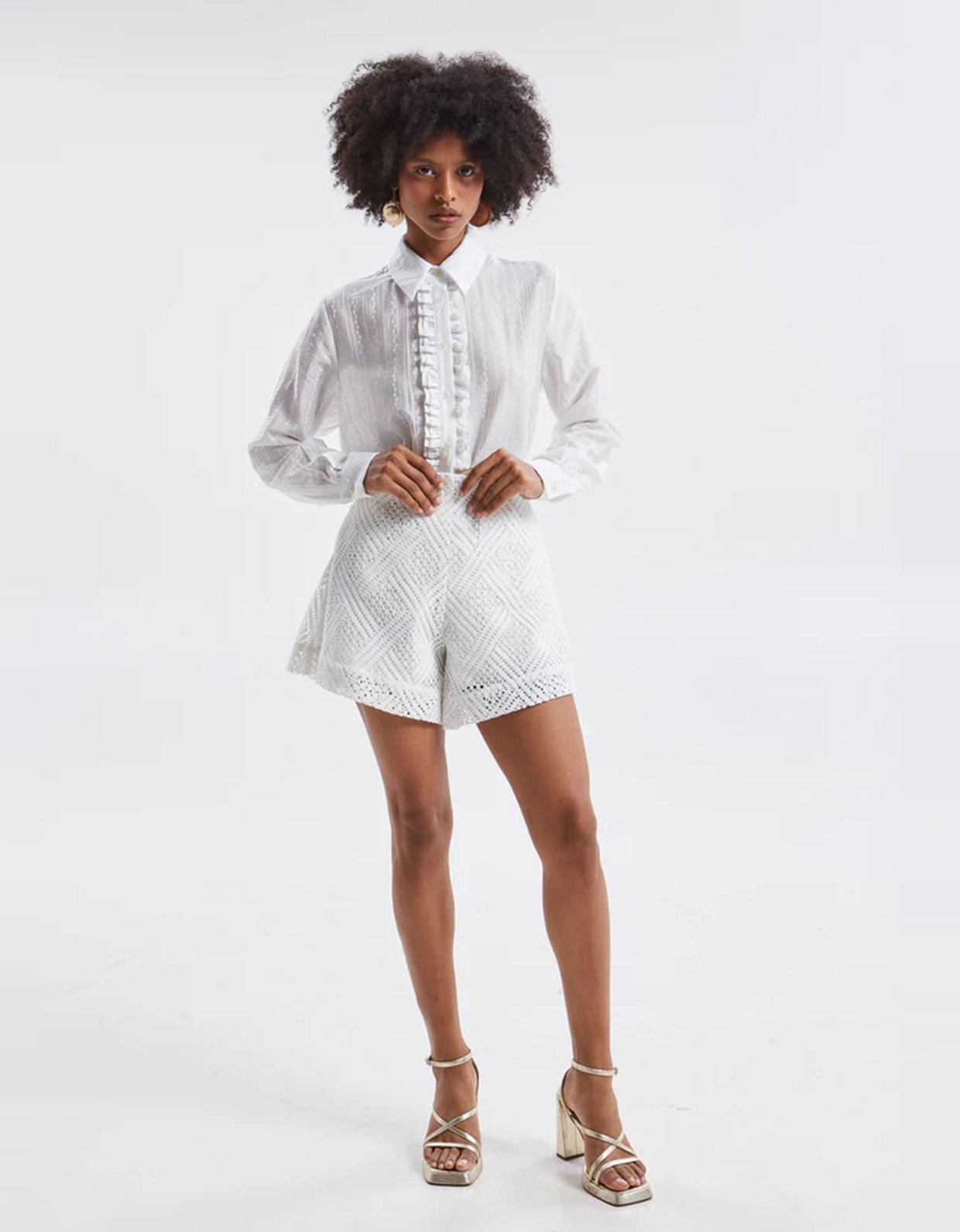 Ananke Clothing Nora knitted shorts white