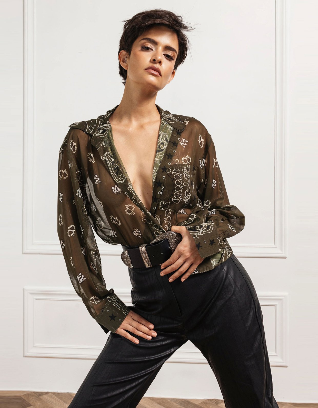 Abstracto Rodeo unisex shirt olive green