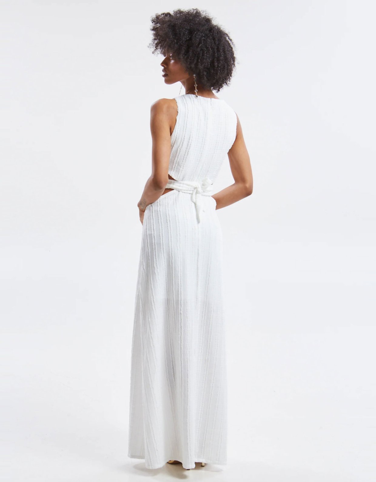 Ananke Clothing Lucina lace cut out dress white