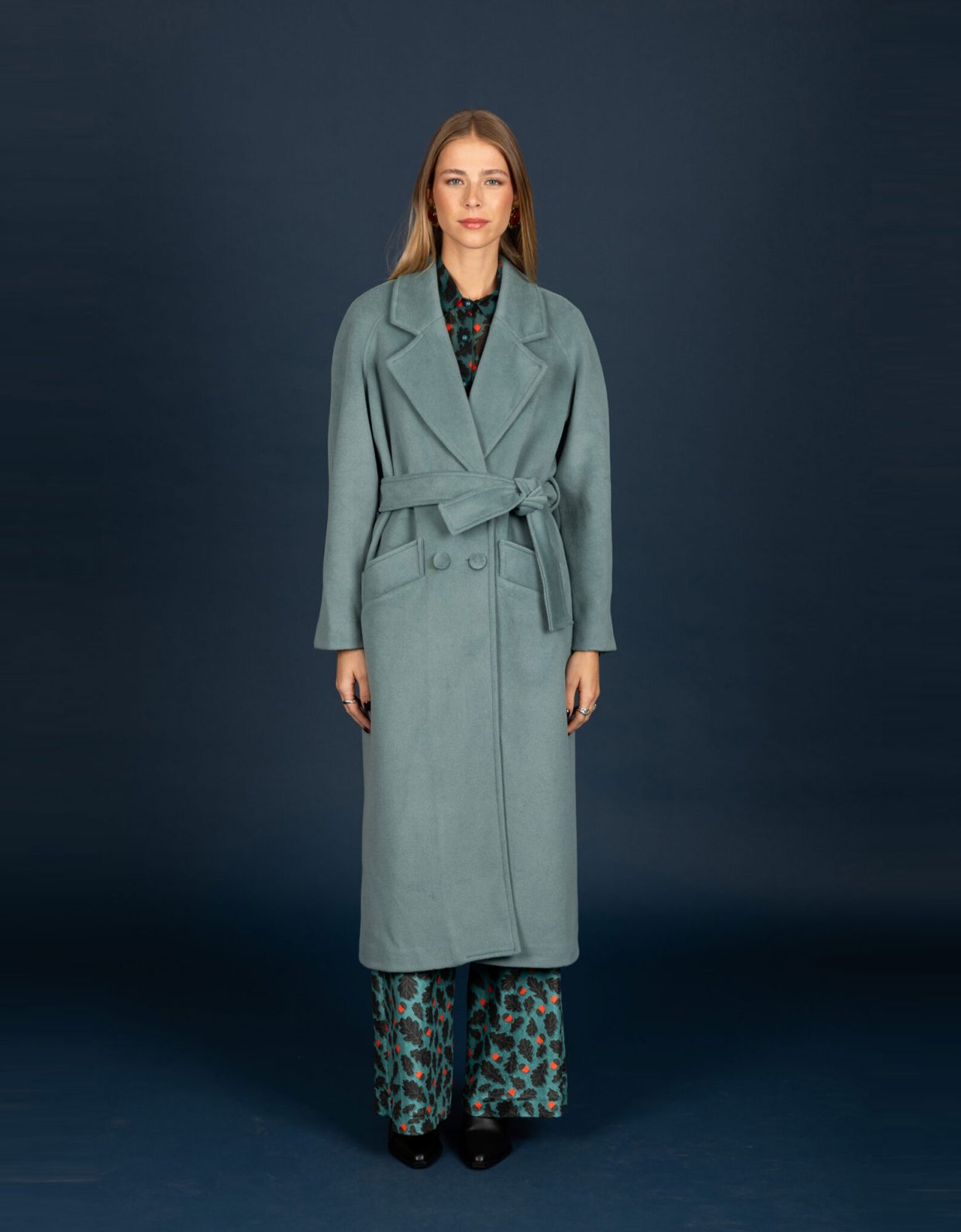 Chaton Celia coat teal