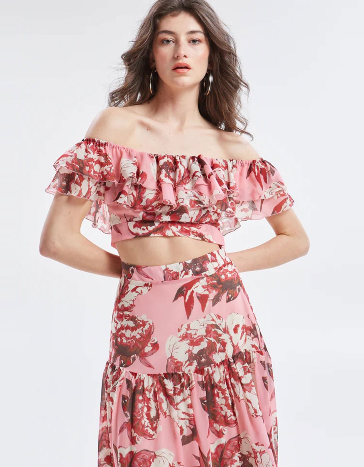 Ananke Clothing Oriane floral ruffle top