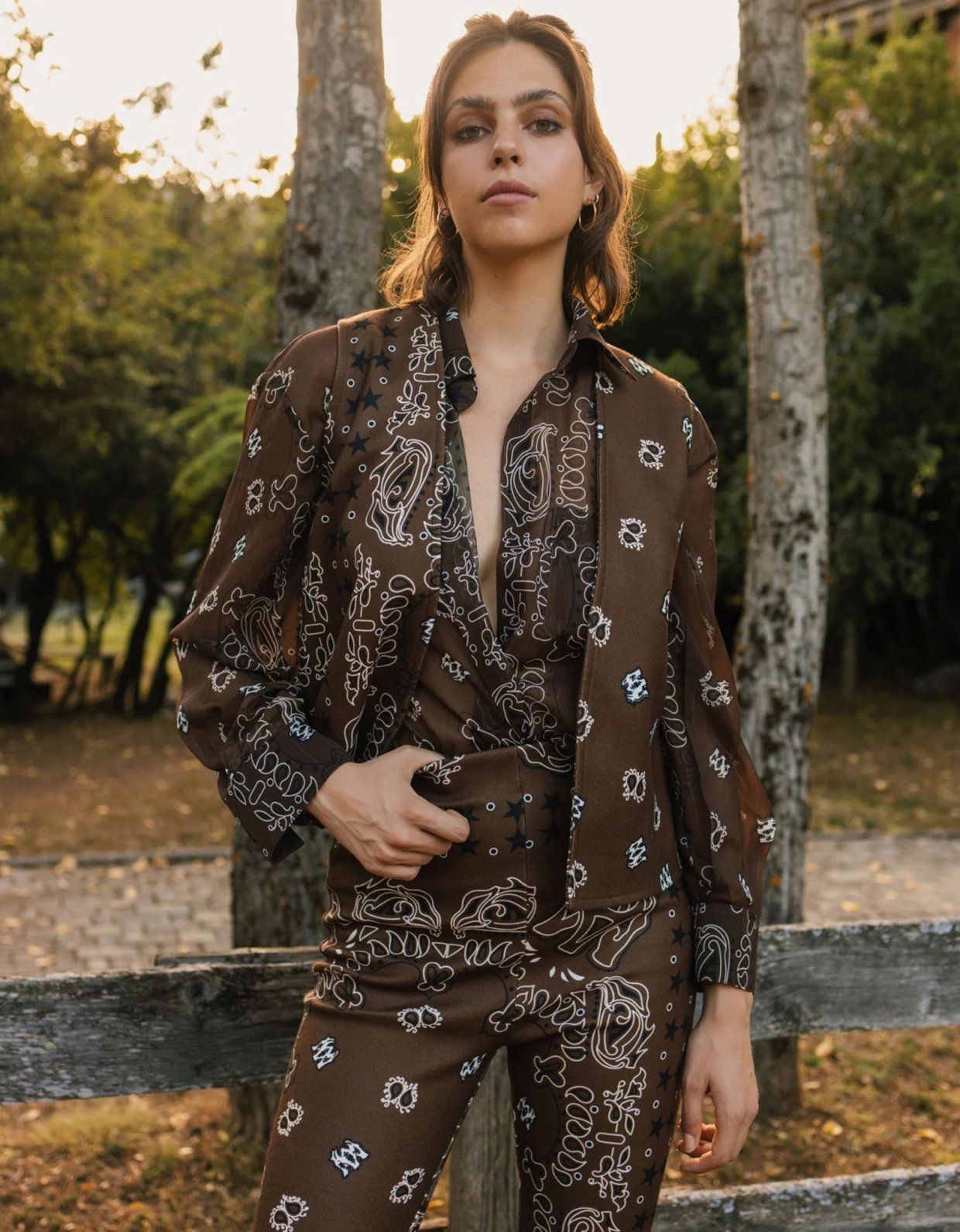 Abstracto Rodeo pants brown