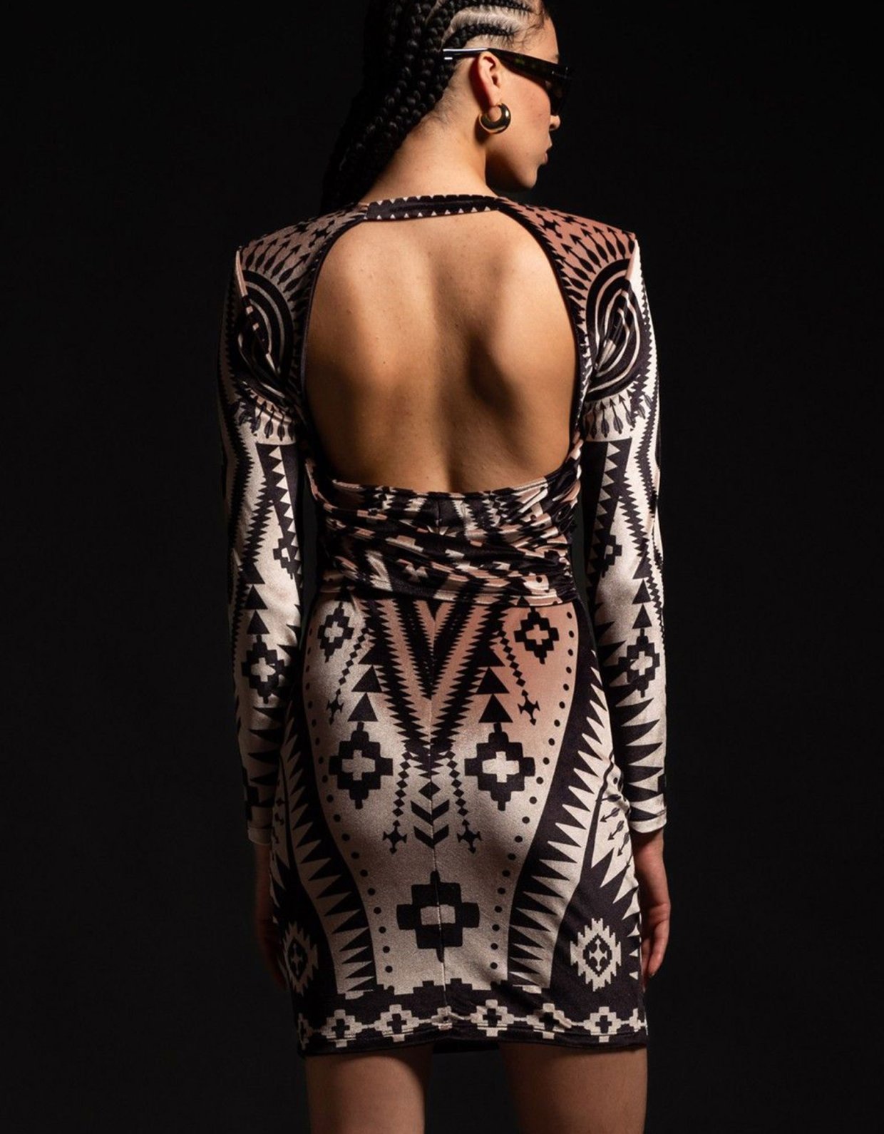 Peace & Chaos Divinity bodycon dress velvet