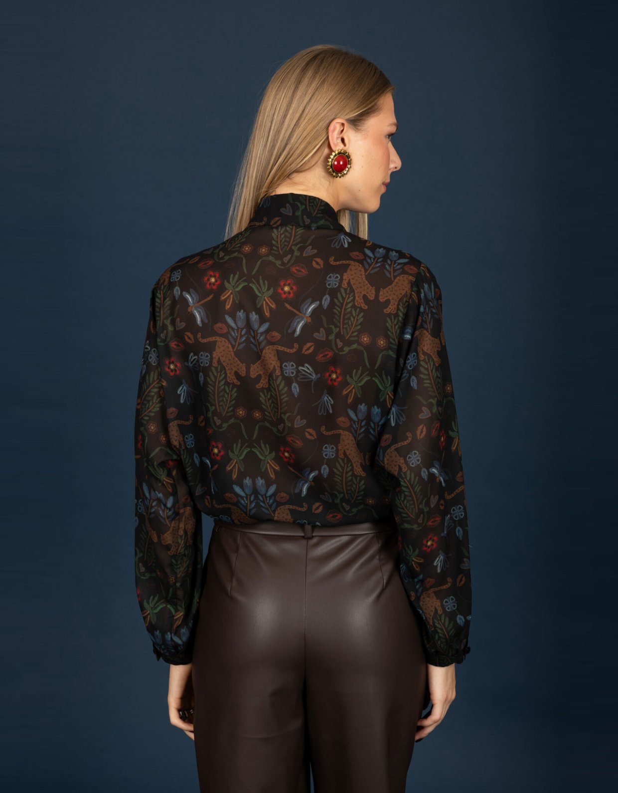 Chaton Ennui chiffon shirt